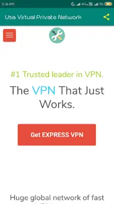 Usa Virtual Private Network android App screenshot 1