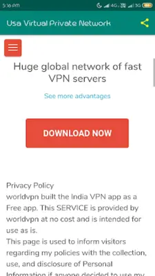 Usa Virtual Private Network android App screenshot 5